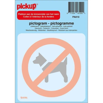 Afbeelding van Pickup Pictogram Vinyl (Achter Glas) 10 x CMVerboden Voor Honden