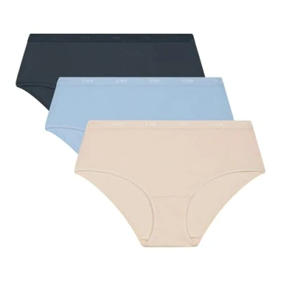 Image de DIM Les Pockets Ecodim Coton Finitions Extra Plates x3 Boxer, Beige Ivoi/Bl Chemise/Gr Granit, L (Lot de 3) Women&#039;s,