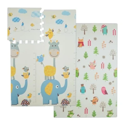 Afbeelding van Relaxdays speelmat puzzel dieren speelkleed kinderen foam speeltegels zacht peuter