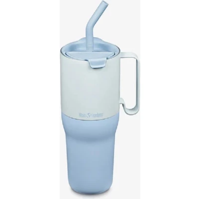 Afbeelding van Klean Kanteen Geisoleerde drinkBeker met Flip rietjes deksel, 1065ml/36oz Ice Blue
