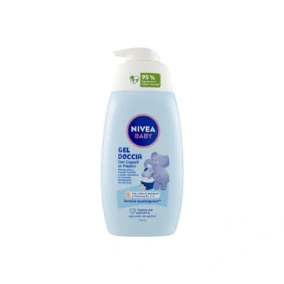 Image de NIVEA BABY Gel douche aux cheveux pieds 500 ml, Bain moussant bébé pour peau et doux propres, avec protection sans larmes, shampoing enfants hydratant adoucissant