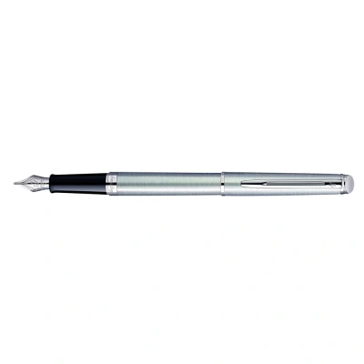 Afbeelding van Waterman Hémisphère Stainless Steel CT Vulpen Schrijfwijze: Fijn Kleur: GoudStaal De Vulpenwereld