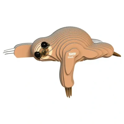 Afbeelding van Eugy 3d puzzel Luiaard 11 X 6,5 Cm Karton Bruin 24 delig