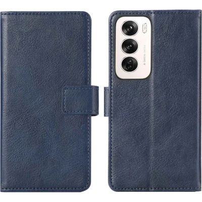 Afbeelding van imoshion Hoesje Geschikt voor Oppo Reno 12 Met Pasjeshouder Luxe Bookcase Donkerblauw