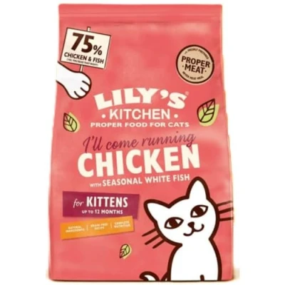 Afbeelding van Lily&#039;s Kitchen Cat Kitten Chicken / White Fish 800 GR