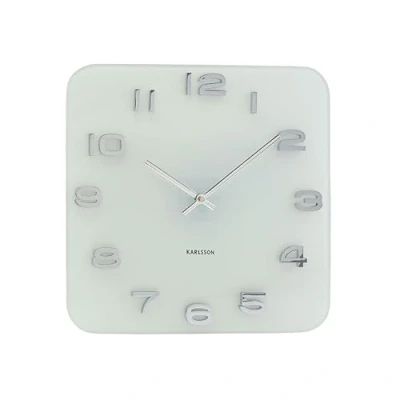 Image de Karlsson Horloge carrée vintage en verre 35 cm Noir
