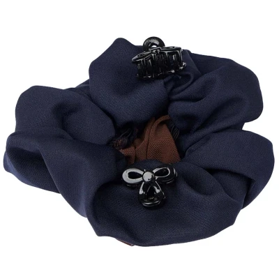 Afbeelding van LeMieux Haarnetje Scrunchie Navy/Bruin