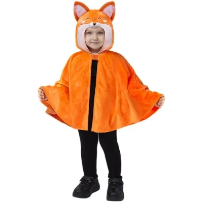 Afbeelding van Spooktacular Creations Uniseks Baby Fox Kostuum Oranje Vossencape Halloween 3T