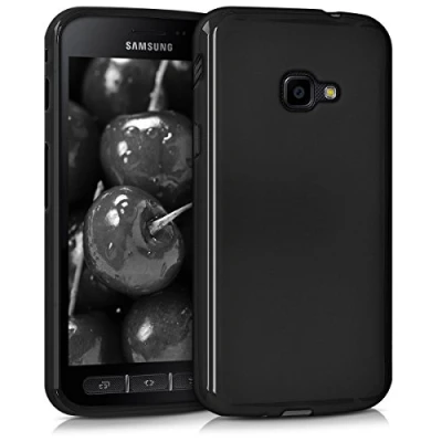 Afbeelding van kwmobile telefoonhoesje geschikt voor Samsung Galaxy Xcover 4 / 4S Hoesje smartphone Back cover in mat zwart