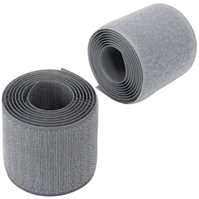 Afbeelding van AERZETIX C66013 Band/rol klittenband 50 mm 1 meter kabelorganizer/klem tasband voor kleding en riem kleur: steengrijs in polyamide polyester