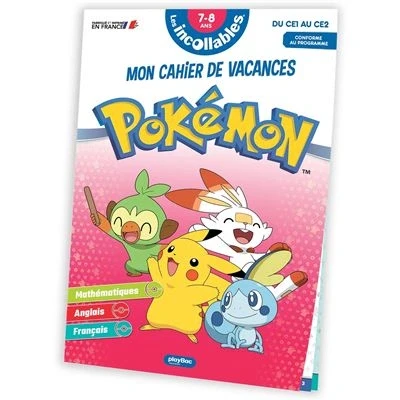 Image de Cahier de vacances 2025 Pokémon Les incollables CE1 au CE2 7/8 ans