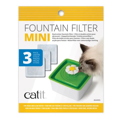 Afbeelding van Catit Filters Drinkfontein Mini Kattendrinkbak 15x12x2.5 cm Wit 3 stuks