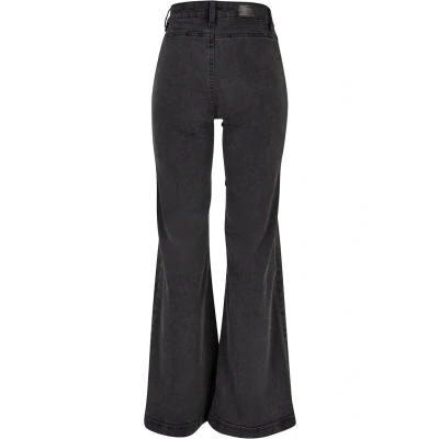 Afbeelding van Urban Classics Vintage Flared Jeans, Dames, Maat: 31, Black washed