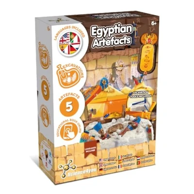 Afbeelding van Science4you Egyptische gravenset maak een historische opgraving en ontdek de 5 beelden, archeologisch cadeau voor jongens meisjes vanaf 8 9 10 11+