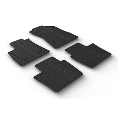 Afbeelding van Gledring 0025 Vloermatset Rubber voor en achter 4 zwart