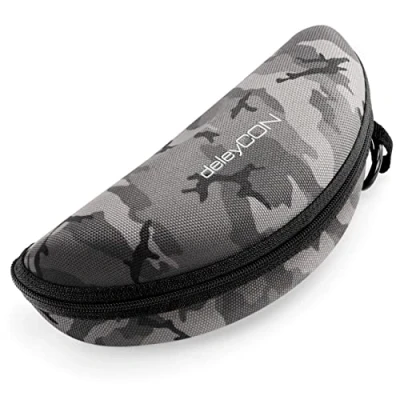 Afbeelding van deleyCON Brillenkoker Hardcase Brillendoos Bril Zakbril Leesbril Chiffon, Camouflage