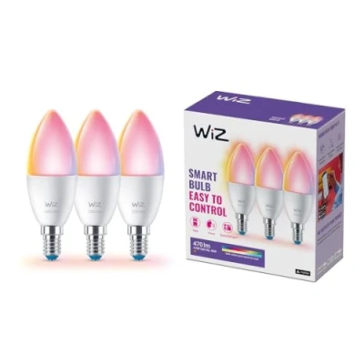 Afbeelding van WiZ Kaarslamp 2 pack Slimme LED Verlichting Gekleurd en Wit Licht E14 40W mat Wi Fi