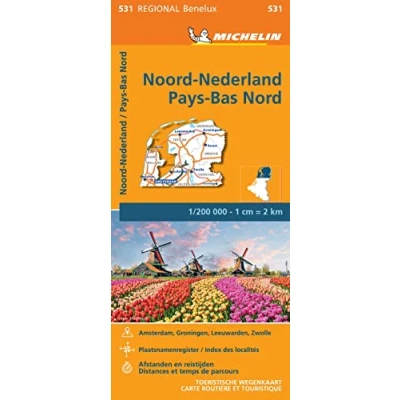Afbeelding van Michelin 531 Noord Nederland Wegenkaart Kleurloos Reisboeken &amp; Kaarten