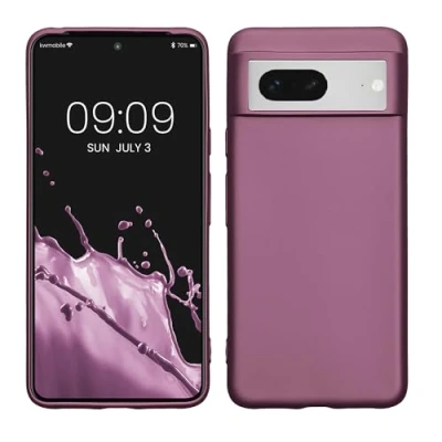 Afbeelding van kwmobile telefoonhoesje geschikt voor Google Pixel 8 Hoesje smartphone Back cover in metallic lila