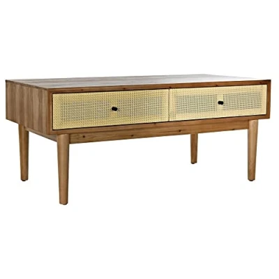 Afbeelding van Hoofdtafel DKD Home Decor Spar Rotan (106 x 55 46 cm)