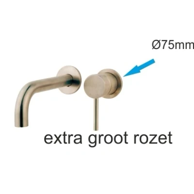 Afbeelding van Wiesbaden rozet 75mm tbv kraangedeelte 29.4152 geborsteld staal