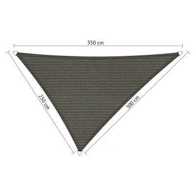 Afbeelding van Shadow Comfort Driehoek Schaduwdoek 250 X 300 350 Cm Cool Grey Grijs Zonwering