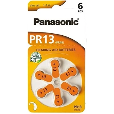 Afbeelding van Panasonic 13 / PR13 PR48 Gehoorapparaat batterijen 10 Blisters (60 batterijen)
