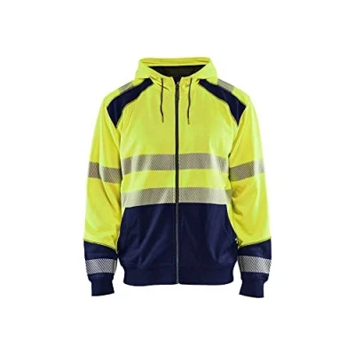 Afbeelding van Blaklader Hooded sweatshirt High Vis 3546 2528 Geel/Marineblauw