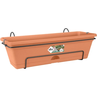 Afbeelding van Elho Green Basics Balkonbak Allin1 50 Plantenbak voor Balkon Buiten Ø 49.0 x H 16.5 cm Mild Terra