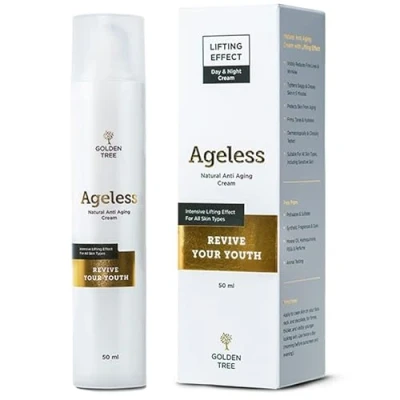Afbeelding van Golden Tree Ageless anti rimpelcrème, aging gezichtscrème, dag en nacht, huidverzorgingsformule verhoogt collageen elastine verbetert het huidvolume verzacht rimpels verjongt