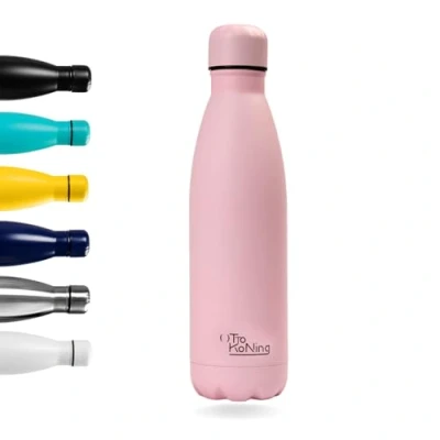 Afbeelding van Otto Koning roestvrijstalen waterfles, 500 ml Dubbelwandige, vacuüm geïsoleerde waterfles. Voor warme en koude dranken, houdt je dranken 24 uur koud 12 warm. BPA vrije lekvrije thermosfles