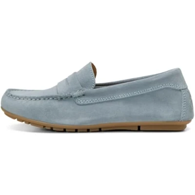 Afbeelding van Marc O&#039;Polo Selma Mocassins, Dames, Maat: 38, Light blue Veloursleer