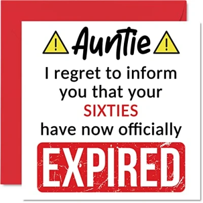 Afbeelding van Grappige verjaardagskaart voor tante Your Sixties Have geëxtrudeerd tante, nichtje, 145 mm x