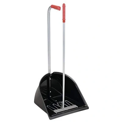 Afbeelding van KERBL Mistboy 3281 mestschraper voor het reinigen van paardenkratten/transporteurs/paddock zwart (hoogte 75 cm, paardenkratten)