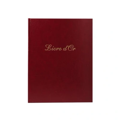 Image de Livre d&#039;or Cuir Alpille 26x22cm Rouge