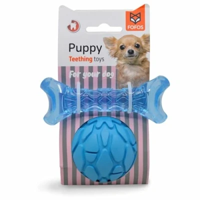 Afbeelding van Fofos Melk Bot En Bal Blauw 11X4,5X2 CM / 7X7X7