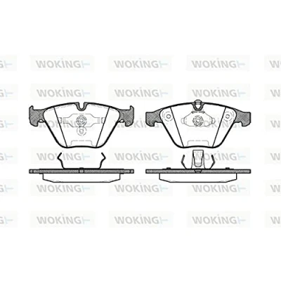 Afbeelding van ROADHOUSE 2857.00 Remblokkenset Vooras Geschikt voor slijtage waarschuwingscontact Met kleeffolie veer, toebehoren BMW: X1, 3 Saloon