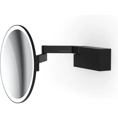 Afbeelding van Cosmetische LED spiegel VISION R 5x, mat zwart.