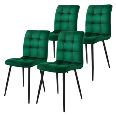 Afbeelding van Set van 4 eetkamerstoelen Quinn velvet ML Design