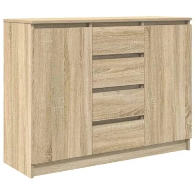Image de vidaXL Buffet avec tiroirs chêne sonoma 100,5x35x76 cm bois ingénierie3328446