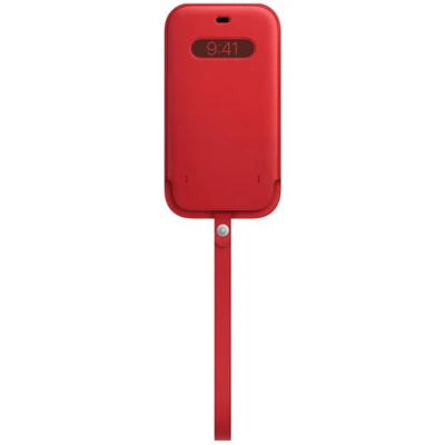Afbeelding van Apple Hoesje Met Koord Geschikt voor iPhone 12 Pro Max Leather Sleeve smartphone rood