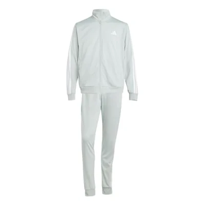 Afbeelding van adidas Sportswear Basic 3 Stripes Tricot Trainingspak Heren Grijs XLT