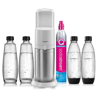 Afbeelding van SODASTREAM DUOBICB Witte DUO machine Pak 4 flessen (2 karaffen + 2 Fuse LV) 1 CQC wisselcilinder