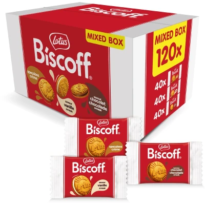 Afbeelding van Lotus Gevulde Speculoos Mix Box, Doos Van 120 Stuks Koekjes
