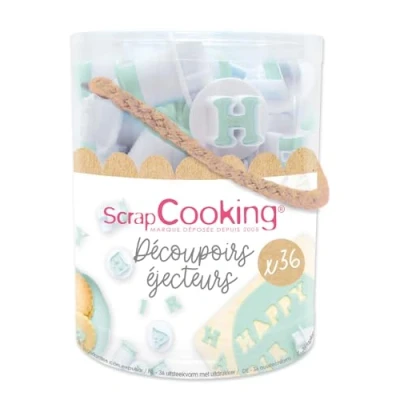 Afbeelding van ScrapCooking Letters &amp; Cijfers Plunger Cutter Set/36