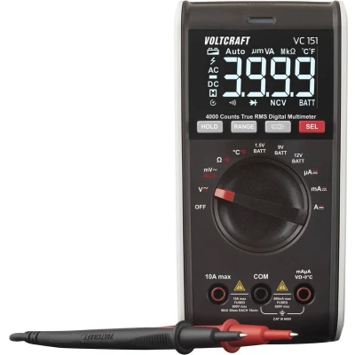 Afbeelding van VOLTCRAFT VC151 Multimeter Digitaal CAT III 600 V Weergave (counts): 4000