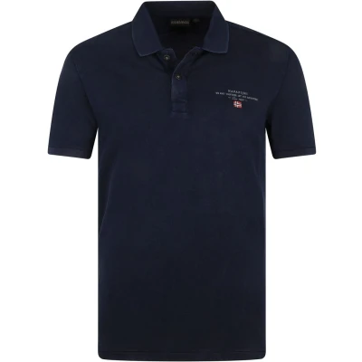 Afbeelding van Napapijri Polo Elbas Navy Blauw maat XL heren met Modern fit Pasvorm Katoen Suitable Herenkleding Poloshirt