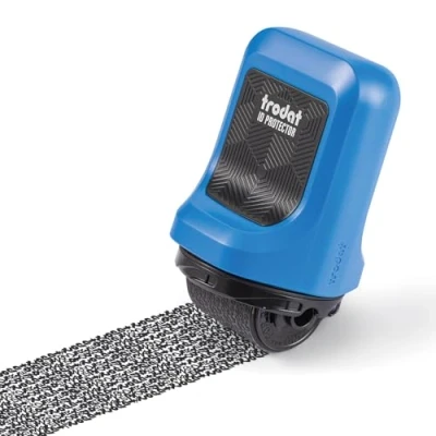 Afbeelding van Trodat ID Protector inktrol ter bescherming van de identiteit zwarte inkt inbegrepen navulbaar maskeert gegevens betrouwbaar in één keer