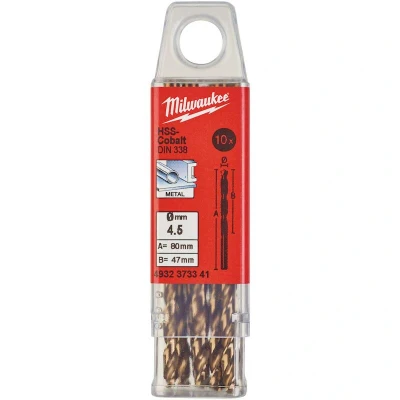 Afbeelding van MILWAUKEE 4932373341 HSS G Cobalt metaalboor 4,5x80mm (10 st.)