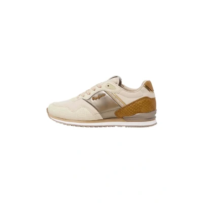 Afbeelding van Pepe Jeans London MIX W Sneakers laag, Dames, Maat: 36, Daisy beige Kunststof